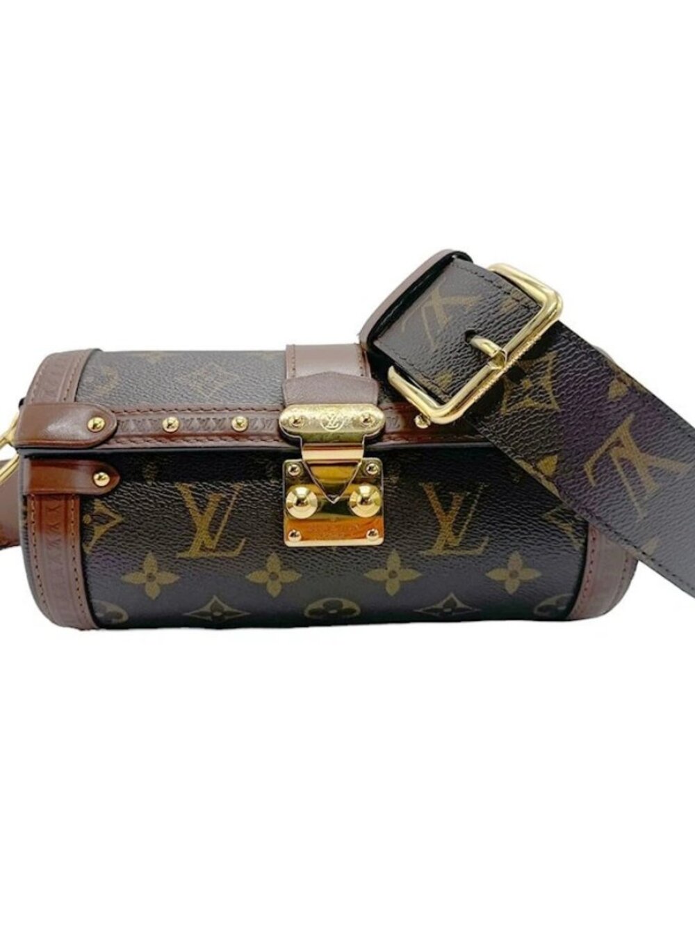 LOUIS VUITTON Monogram Papillon Trunk Shoulder Bag Brown